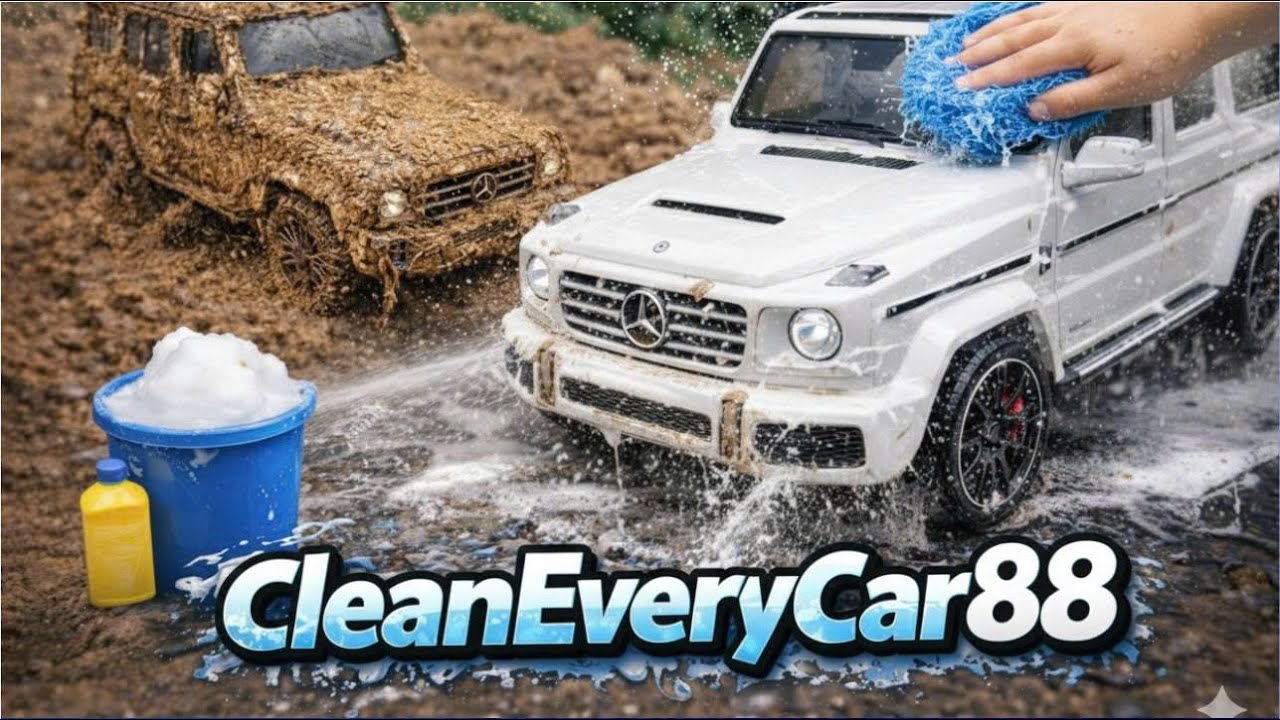 Rescuing a Mercedes G63 Buried in Flood Mud | Extreme Recovery & Full Car Wash Transformation