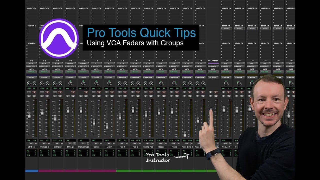 Using VCA Faders with Groups in Pro Tools