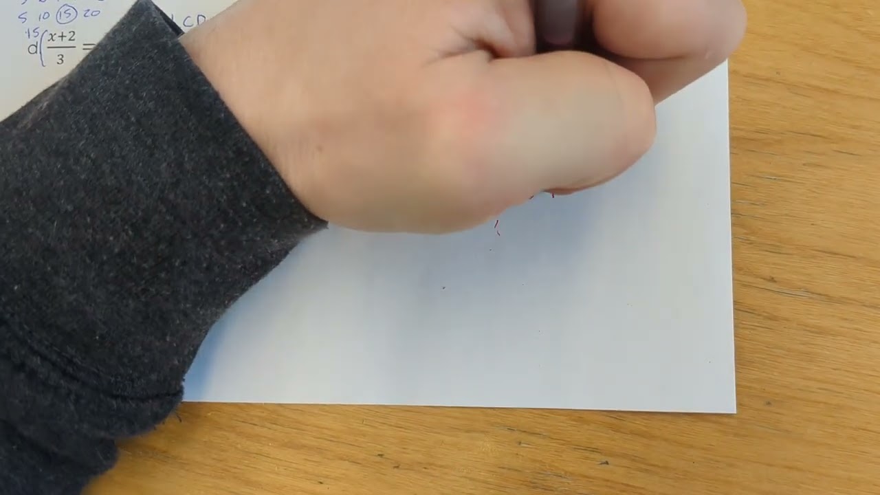 2D Lesson 4: Solving Equations with Fractions
