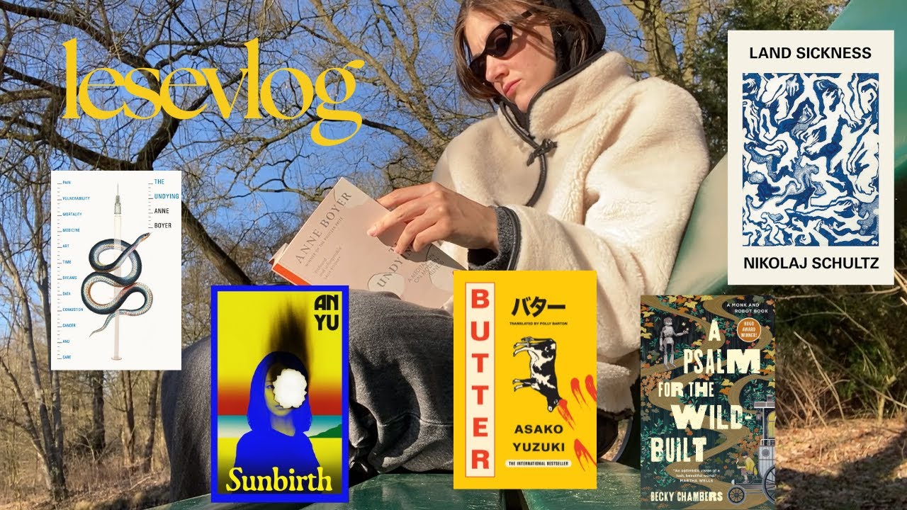 lesevlog || masterarbeit abgeben, bookhaul, lesen im café, erste frühlingstage 🌱☀️