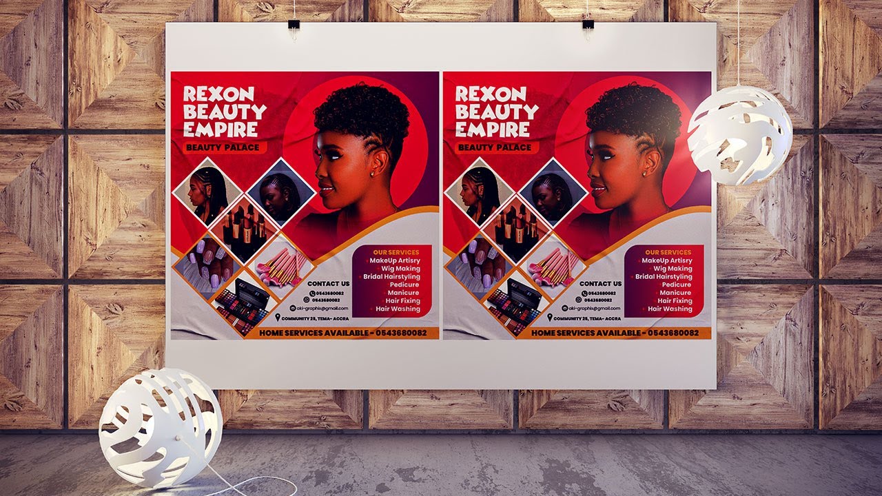 How To Design Salon Flyer In Photoshop +FREE PSD FILE