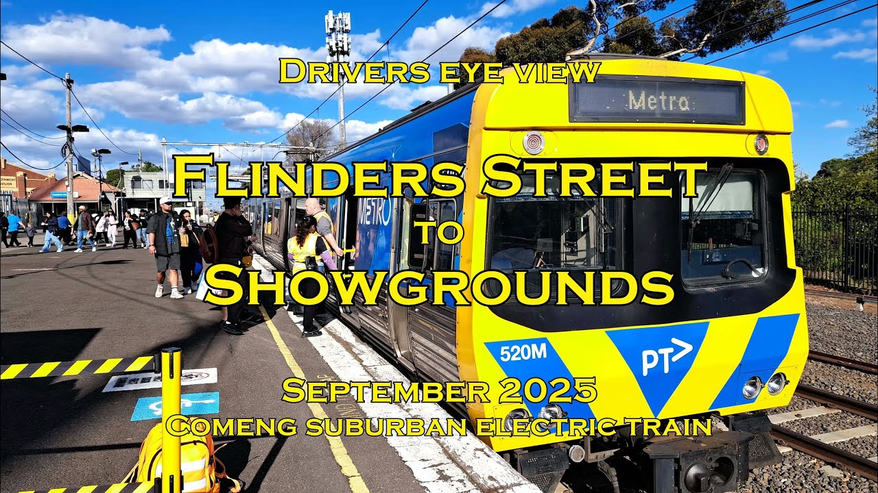 Drivers eye view, Flinders Street to Showgrounds, Sep 2025