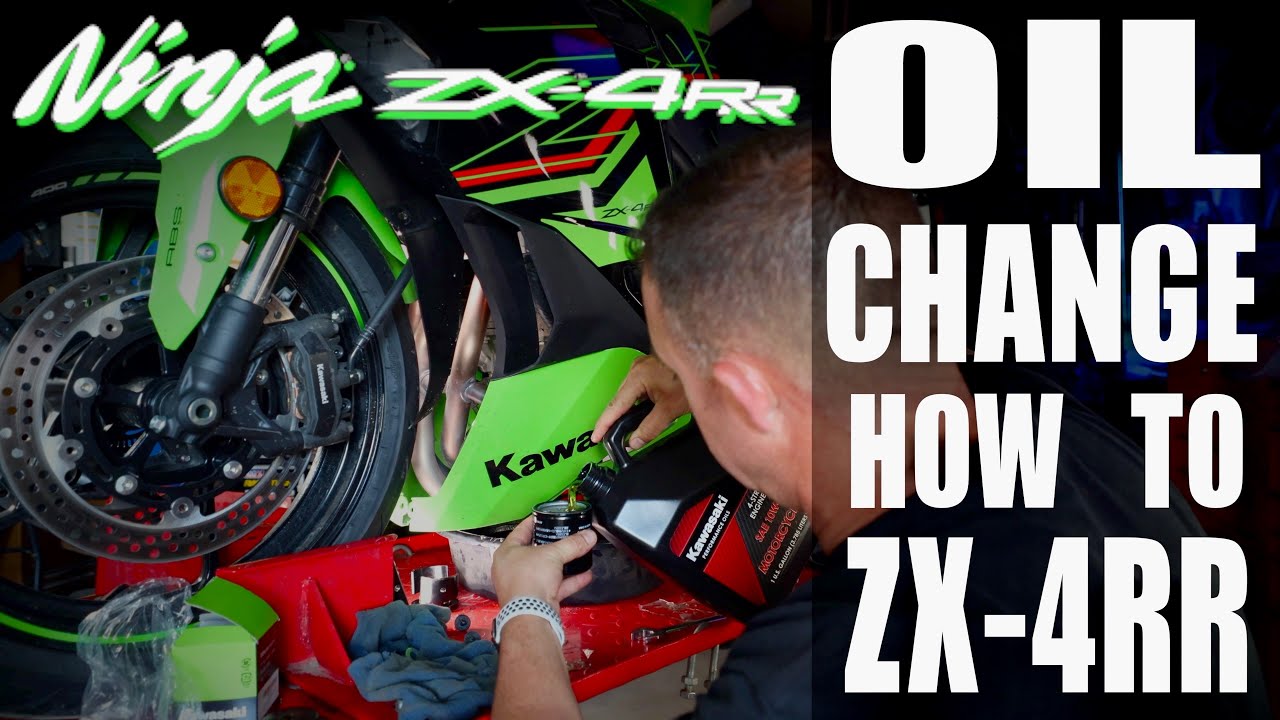 Kawasaki ZX4RR Oil Change