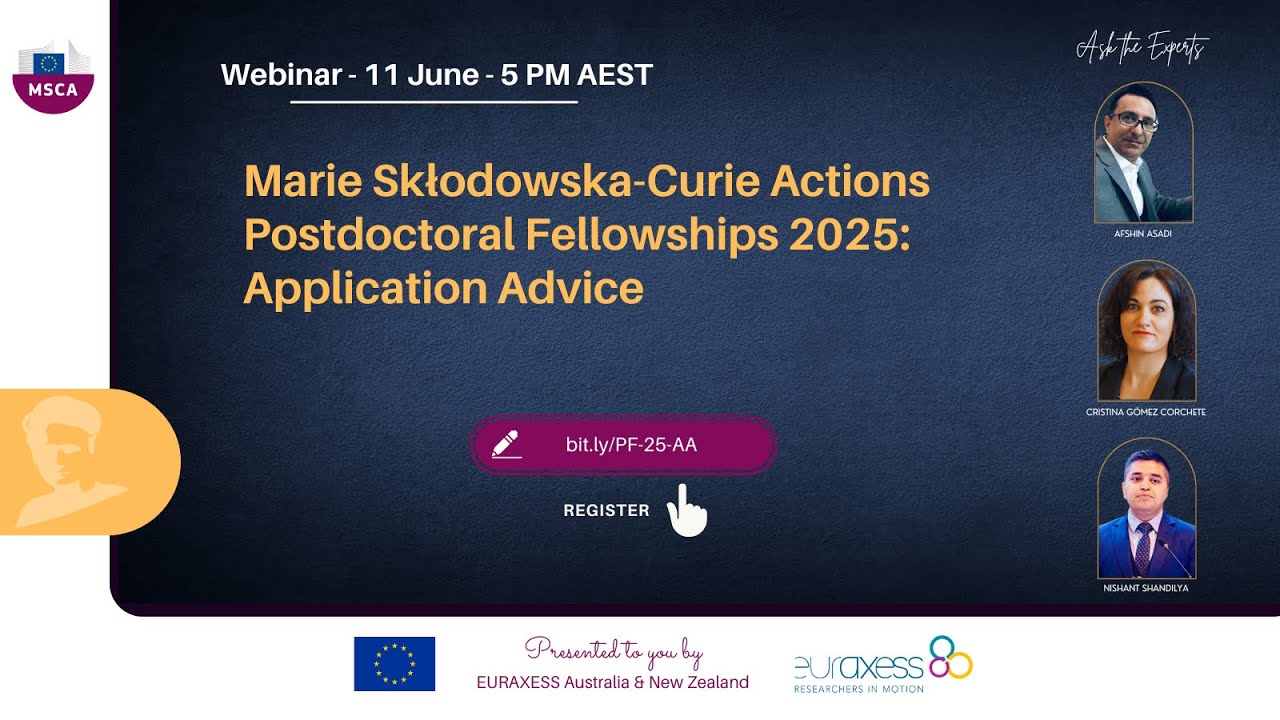 2025: Application Advice for Marie Sklodowska-Curie Actions Postdoctoral Fellowships