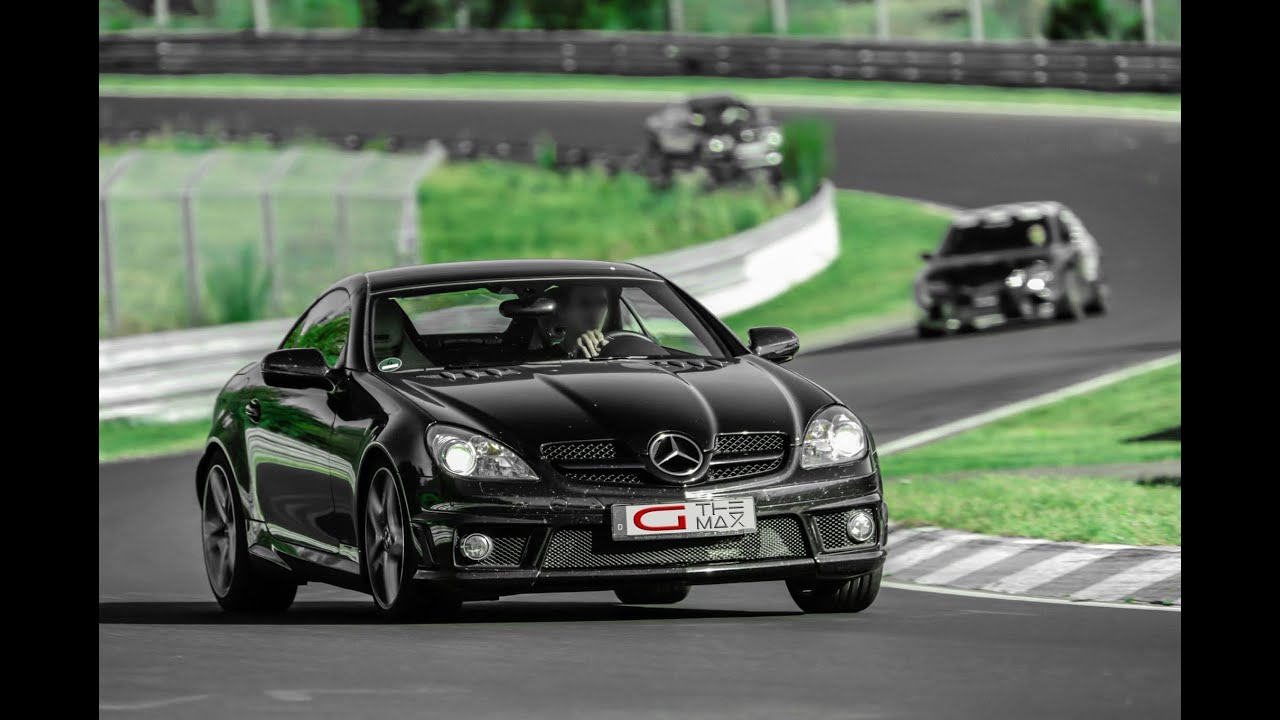 Mercedes Benz SLK 55 AMG onboard auf der Nordschleife, Nürburgring, Touristenfahrt, Testfahrt, Test