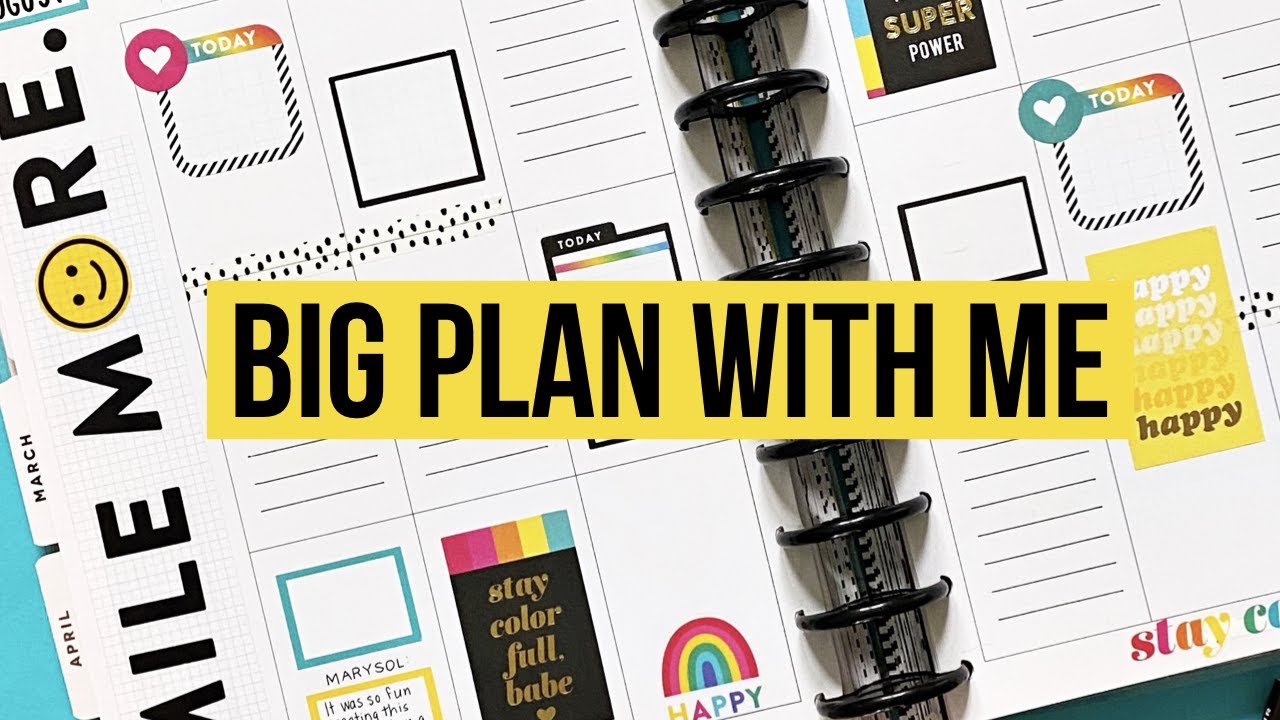 Plan With Me // Big Happy Planner // Color Me Happy Sticker Book // Patron Spread