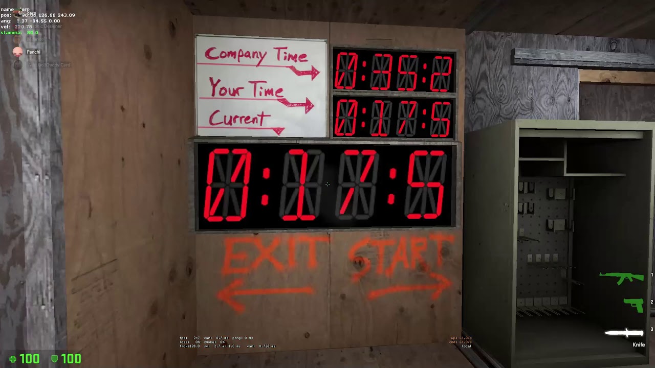 CS:GO Gun Range Speedrun (128 tick) 