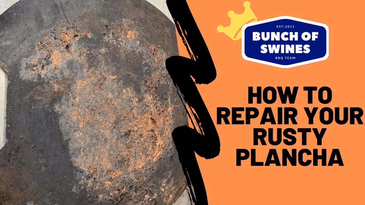 How to repair/fix a rusty plancha, griddle or any cast iron...