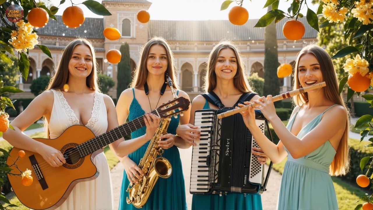 Cascading Harmony Fusion | Flamenco Guitar, Sax, Violin & Flute Cinematic