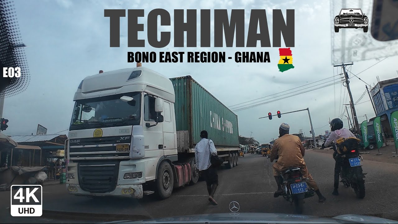 Techiman Drive Tour E03 in the Bono East Region of Ghana 4K