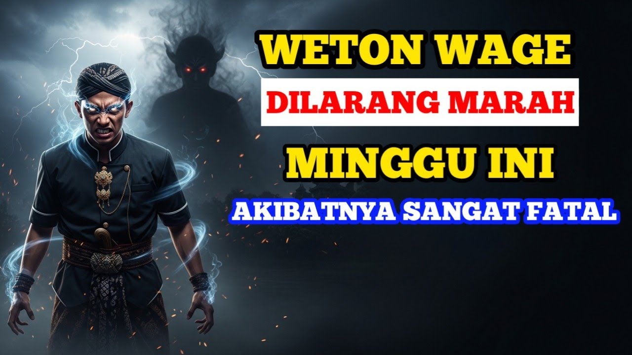 WETON WAGE DILARANG MARAH Minggu Ini… Akibatnya Fatal!