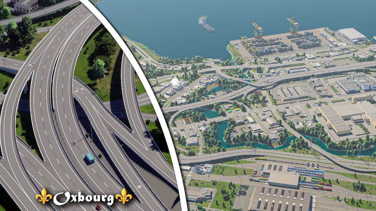 Transforming a Barren Swamp Into a Bustling Seaport + A Few BIG Interchanges | Cities Skylines 2