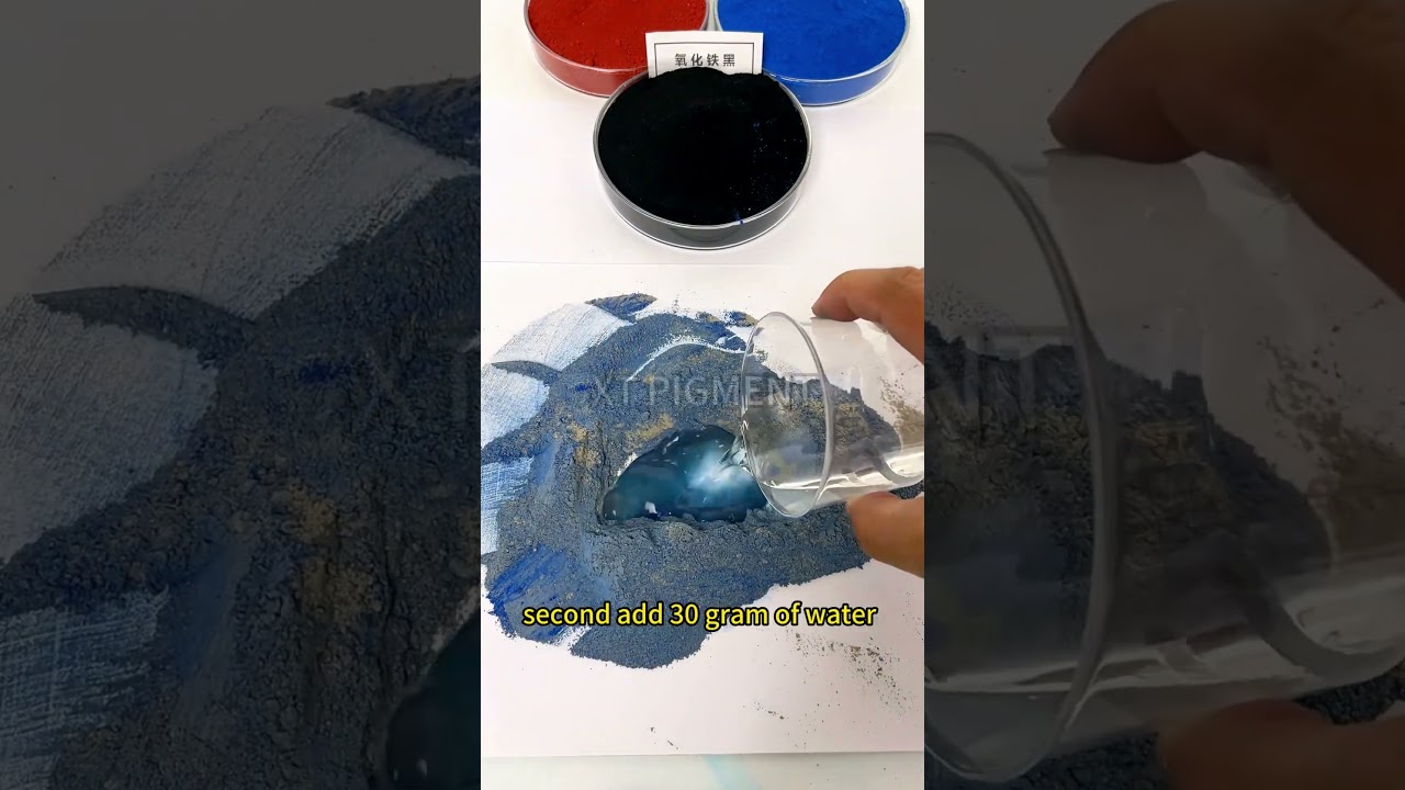 Test video of Iron Oxide Blue【XT Pigment】 #pigments #painting