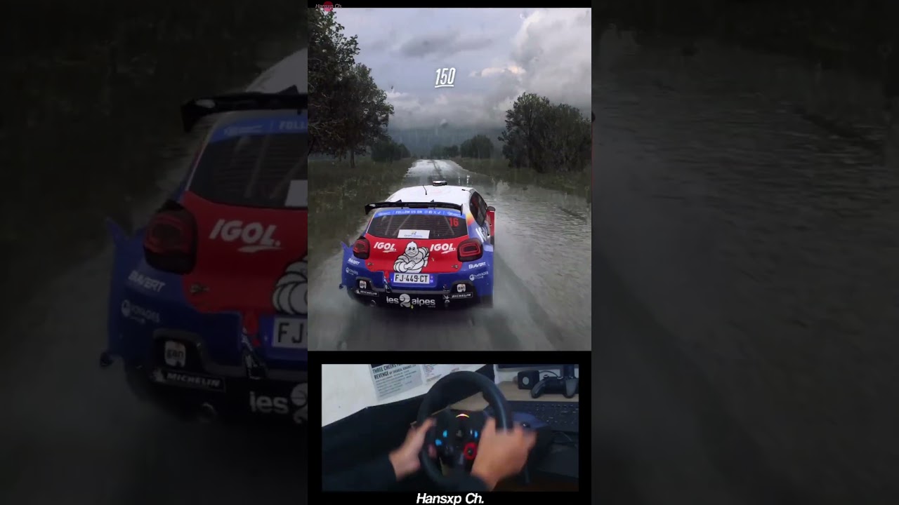 Yoann Bonato Citroën C3 Rally2 on German Tarmac! #dirtrally2 #shorts #simracing #erc #wrc #citroen