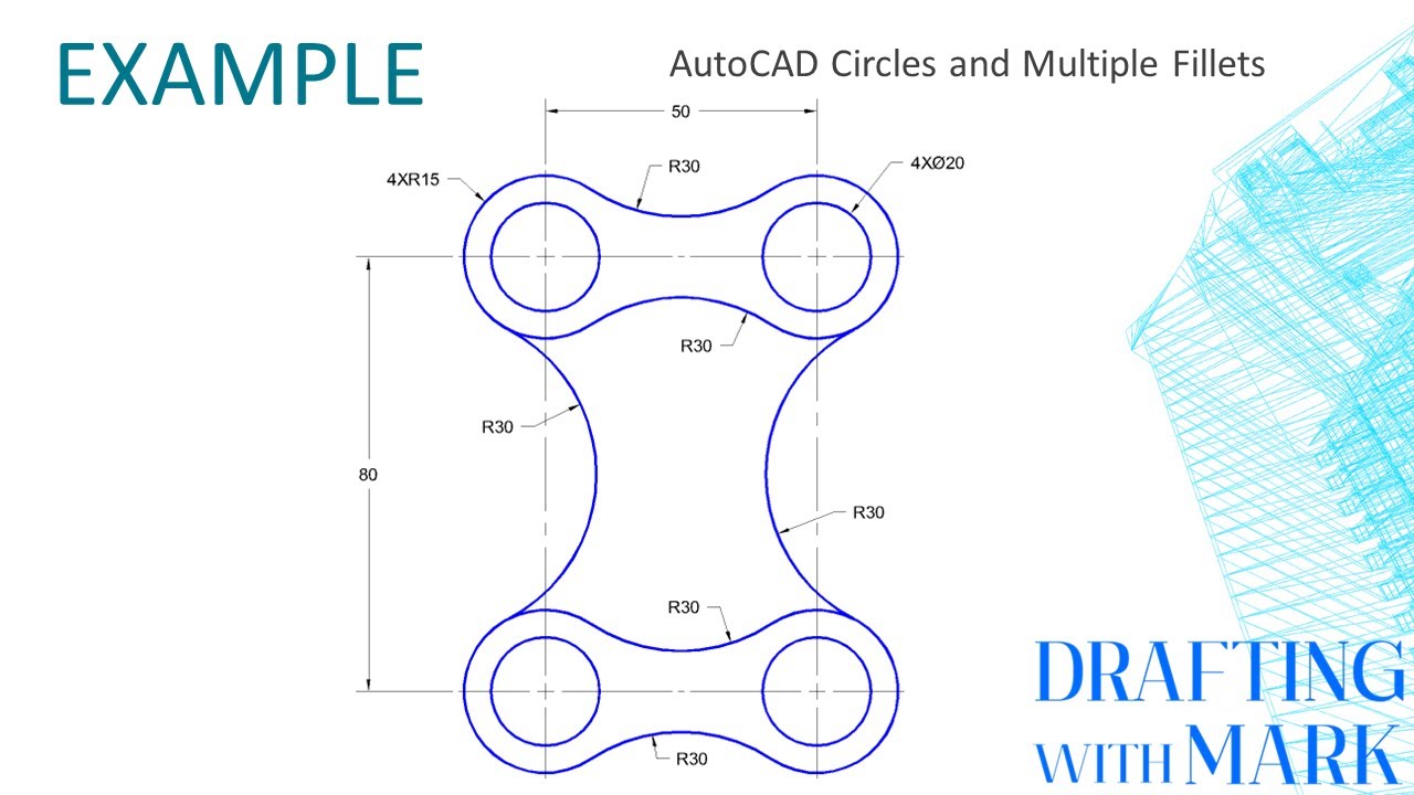 Окружности и множественные скругления AutoCAD