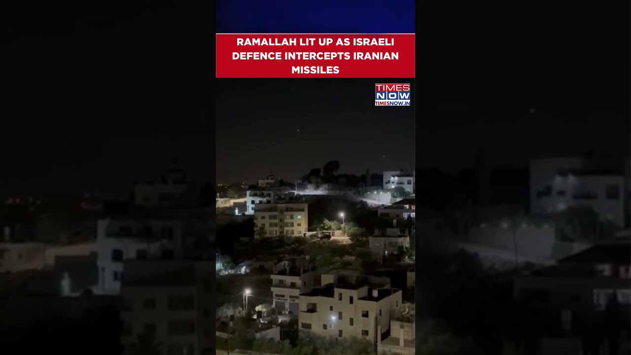 WATCH: Sirens In Ramallah As Israeli Defence Intercepts Iranian Missiles | Israel-Iran Conflict