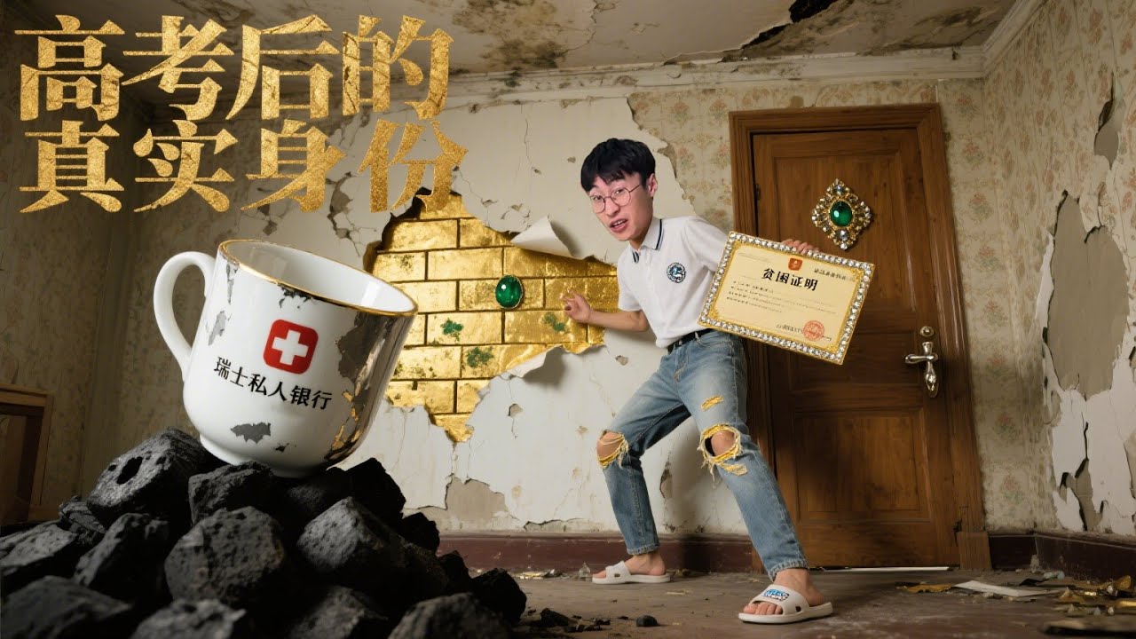 高考后的真实身份大揭秘，贾大萌居然是首富之子！#搞笑#喜剧#沙雕剧情#爆笑#校园#内容过于真实