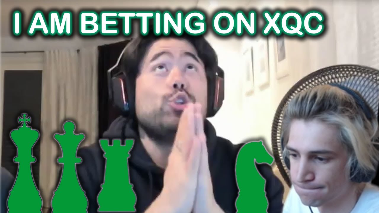 GMHikaru hilarious reactions to xQc chess game