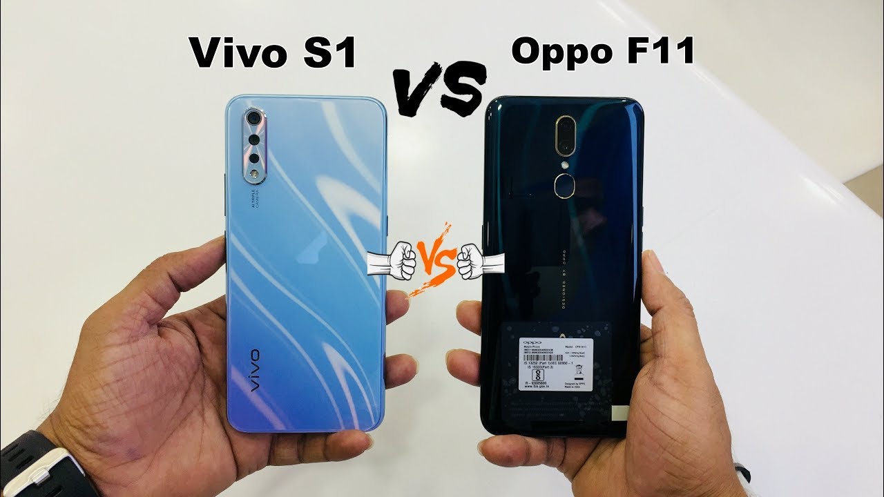 Vivo S1 Vs OPPO F11 full comparison camera and finger face text