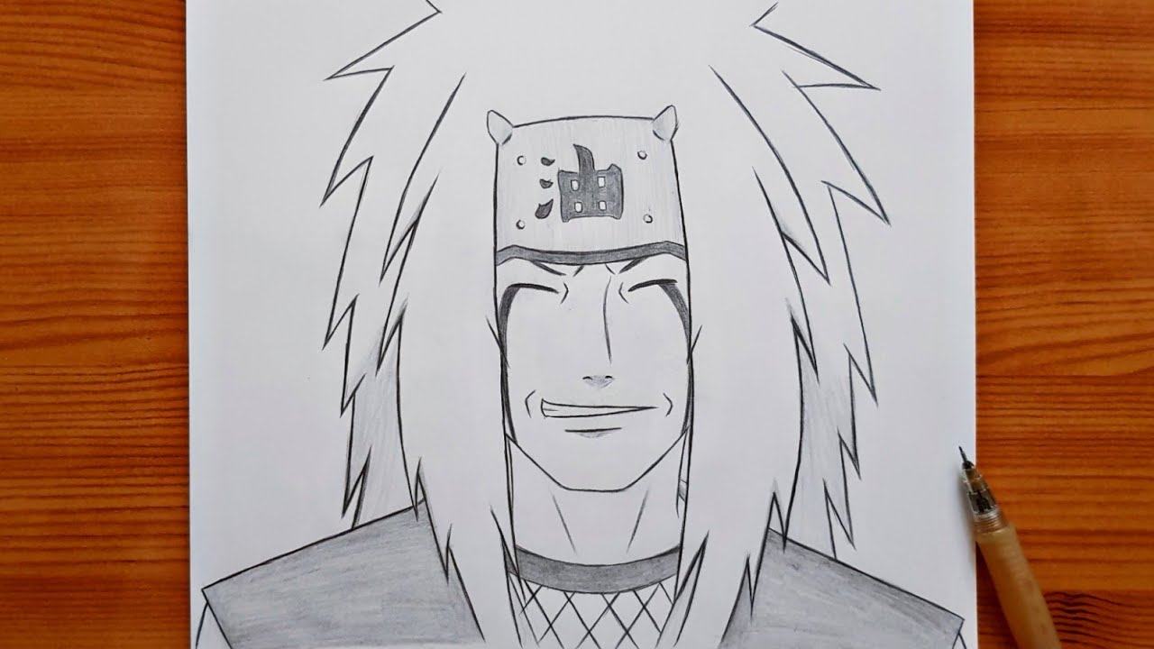 how to draw Jiraiya from Naruto | Jiraiya step by step | easy drawing for beginners