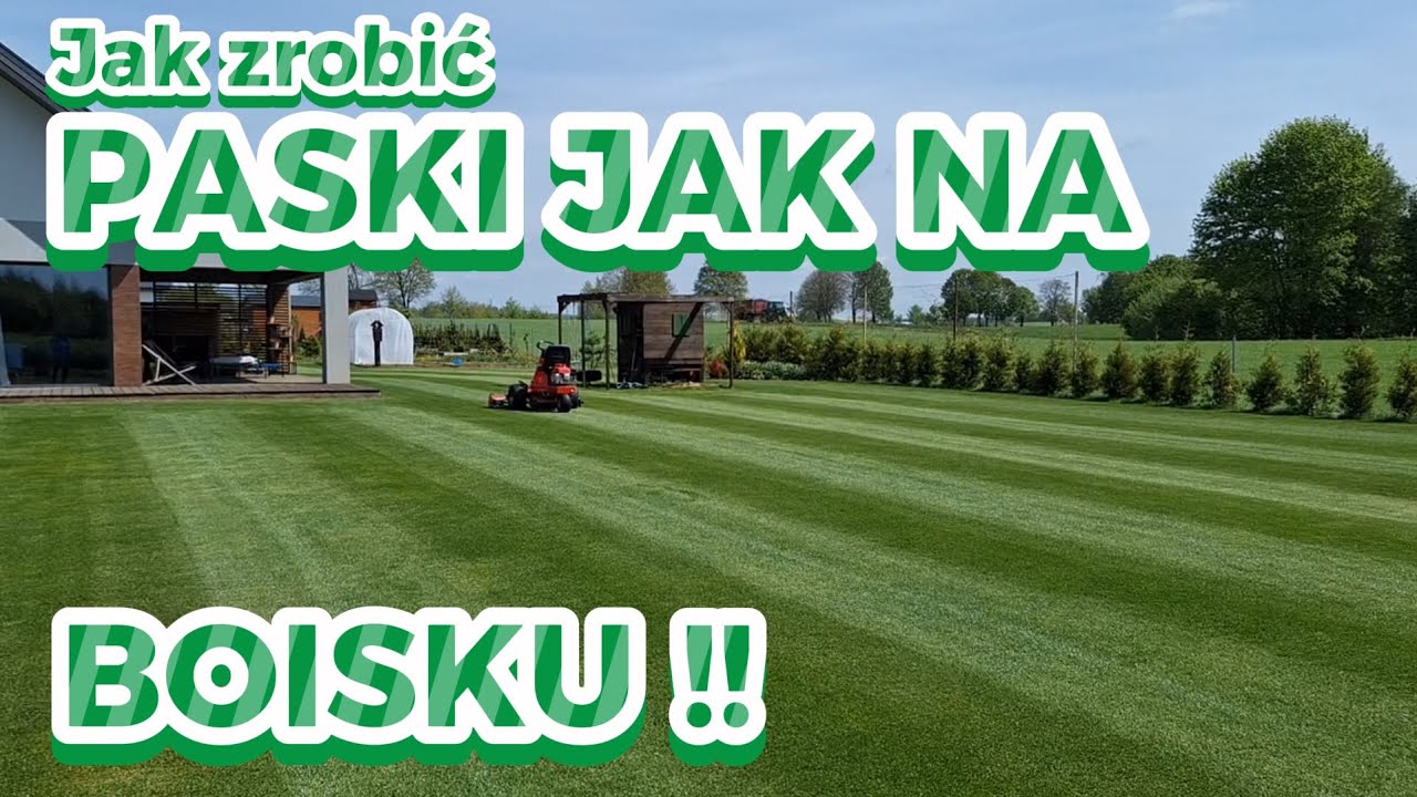 Majówka 2025! Koszenie trawnika, jak powstają pasy na trawie na boiskach piłkarskich?