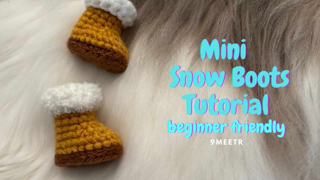 Crochet cute Mini Snow boots | keychain| Earrings| tutorial| beginner friendly