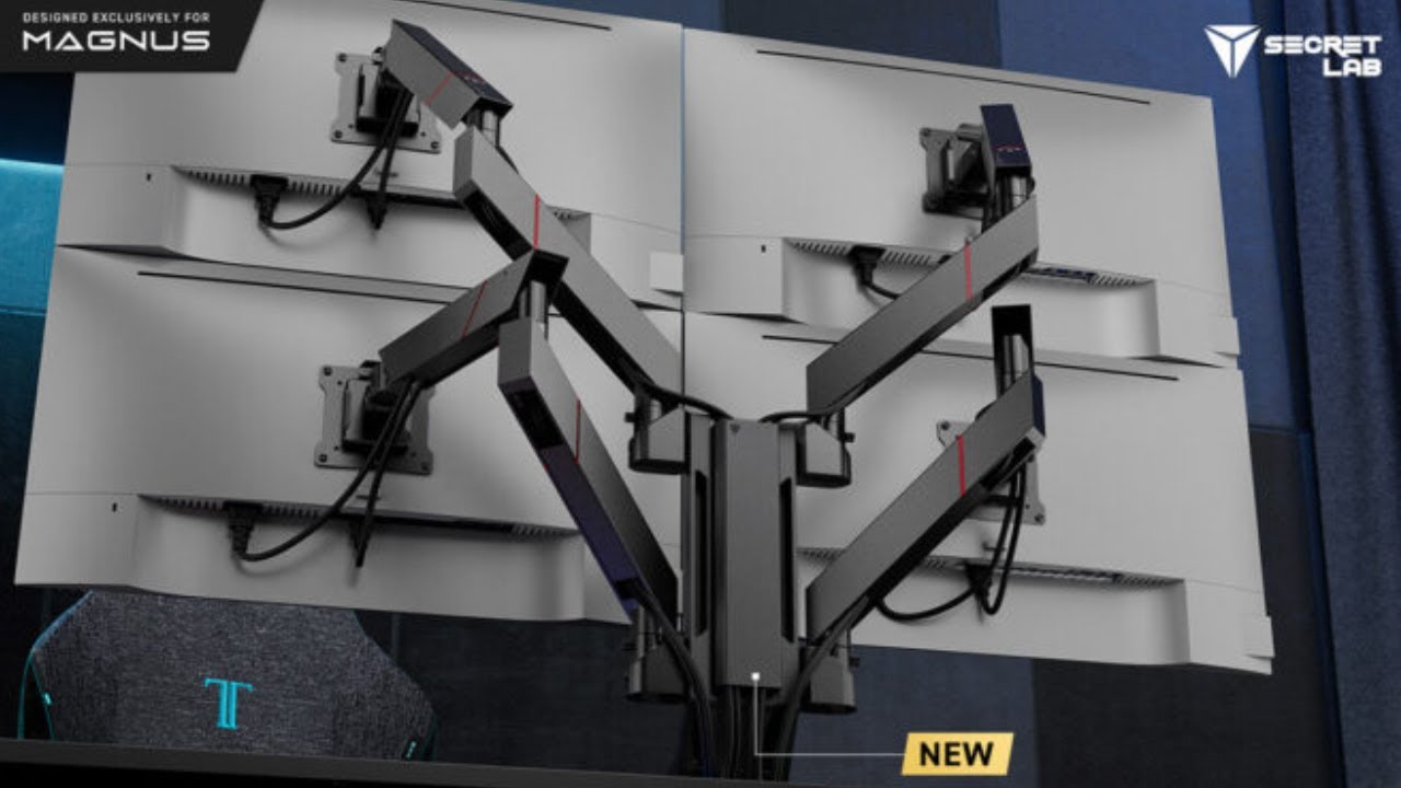 Unboxing and mounting Secret Lab Magnus Vertical Monitor Stand Bundel
