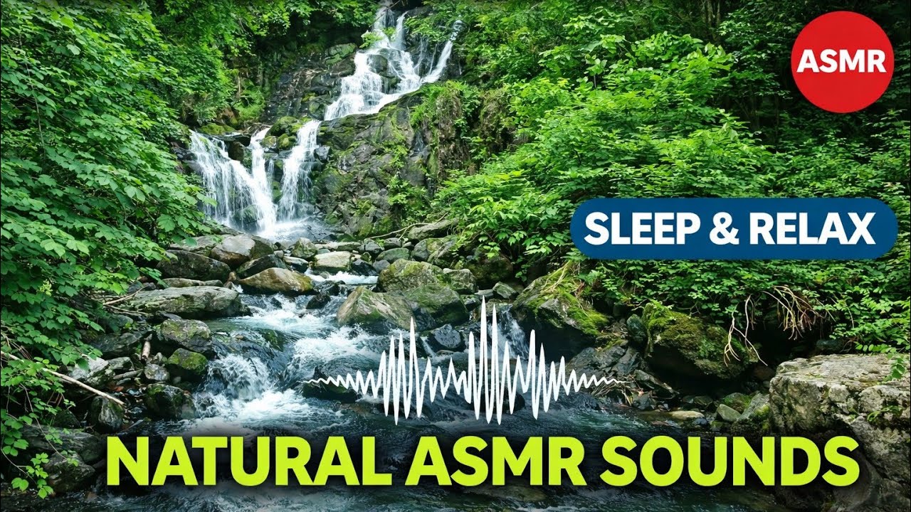 🔴 LIVE 24/7 Waterfall Sounds for Sleep 💧 Relaxing River ASMR, Study, Meditation, Stress Relief
