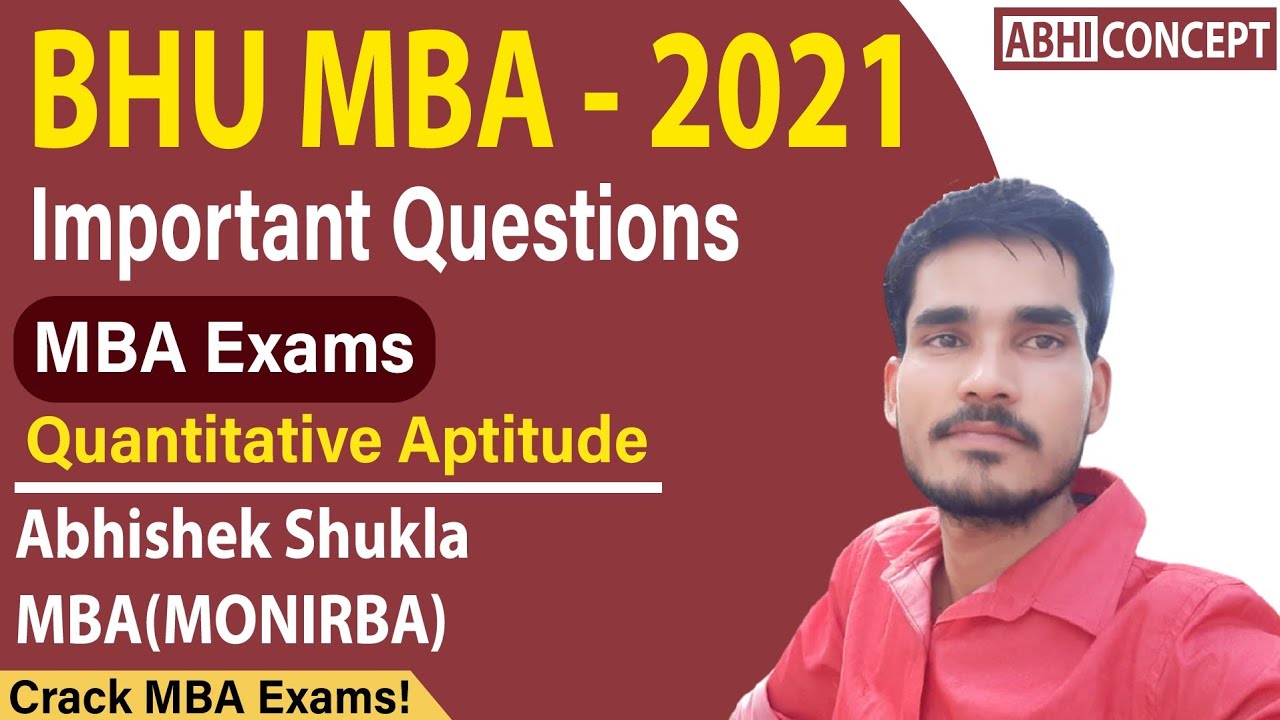 BHU MBA| BHU MBA  Entrance Exam - 2021| Can I still crack it ! Strategy Planning | Important Concept