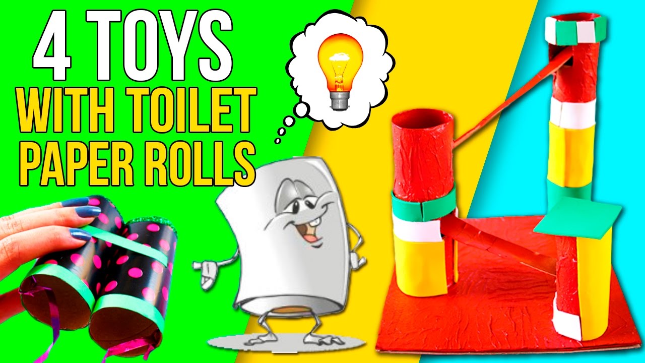DIY GAMES 🎲 with TOILET PAPER rolls * Super FUN TOYS 😃 for kids