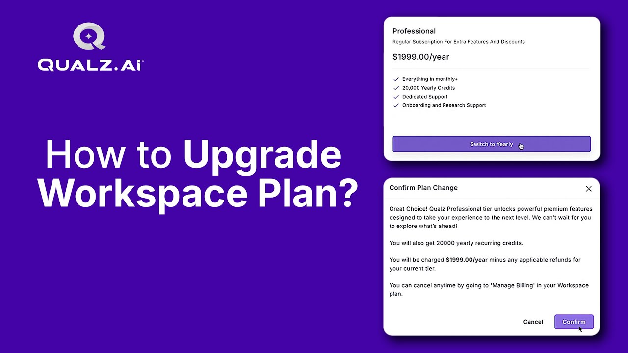 4. How to upgrade workspace plan