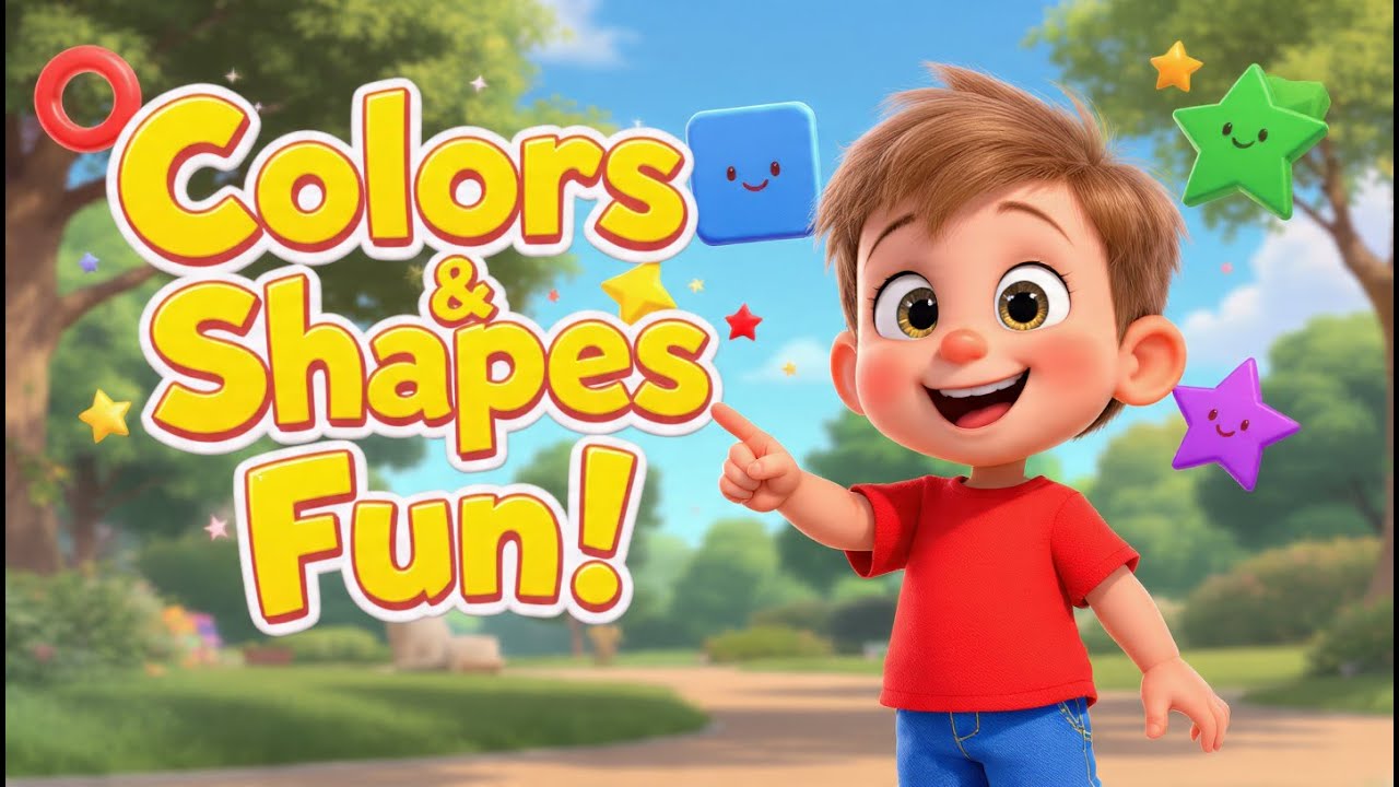 Colors and Shapes Song for Kids 🌈 | Learn Shapes & Colors | Nursery Rhymes