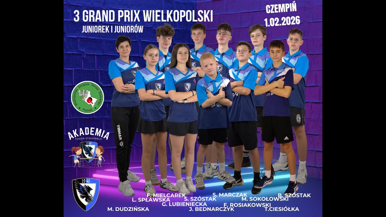 KAM 1: 3 Grand Prix Wielkopolski juniorek i juniorów. Czempiń, 1.02.2026
