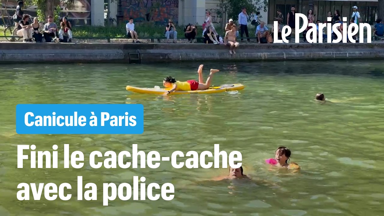 Canicule &agrave; Paris : le canal Saint-Martin transform&eacute; en piscine g&eacute;ante ( et l&eacute;gale ! )