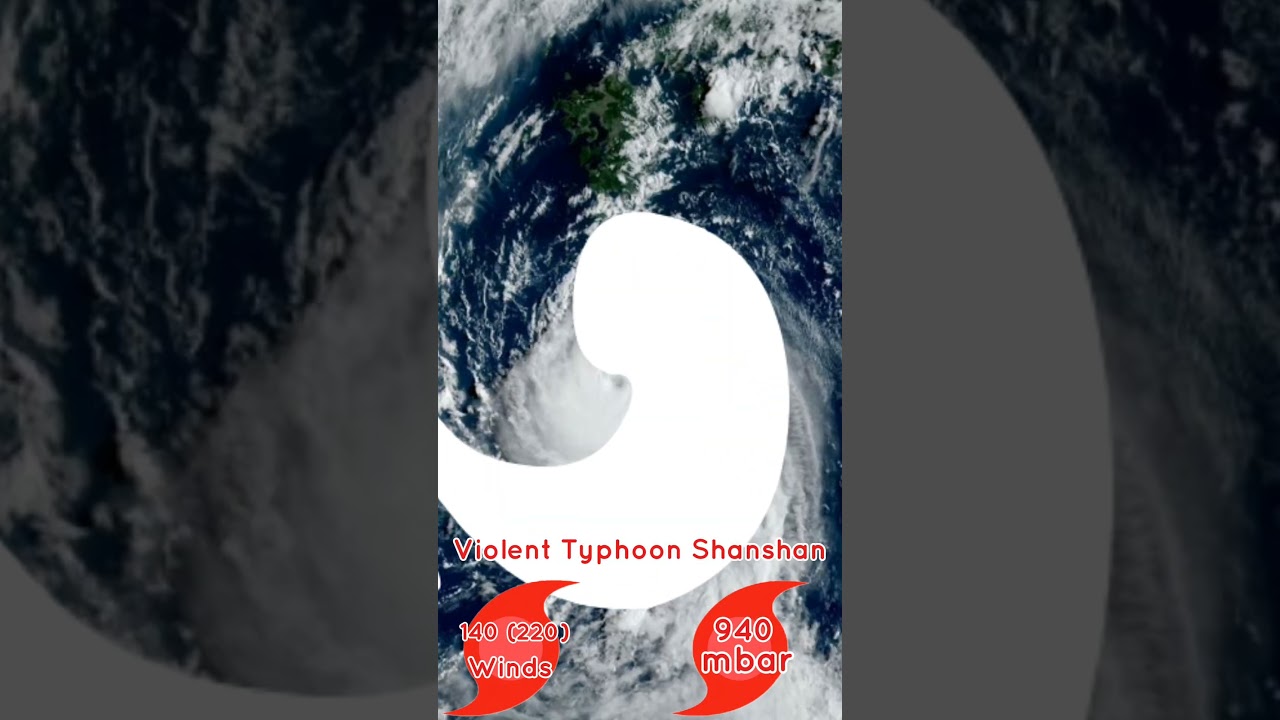 Violent Typhoon Shanshan makes lanfall soon at Kagoshima, Japan