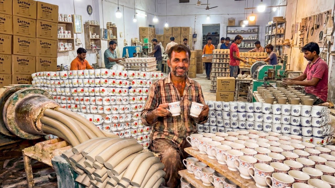 Secrets of Ceramic Mug Factory – Tea Cups Mass Production 