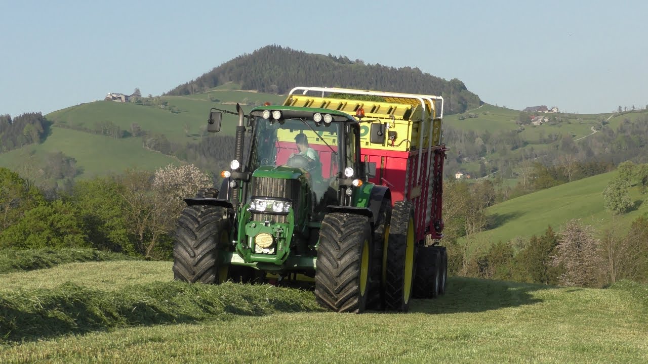 1.Schnitt | Gras silieren 2023 | John Deere 6630 und 6830 | Pöttinger | Kirchner