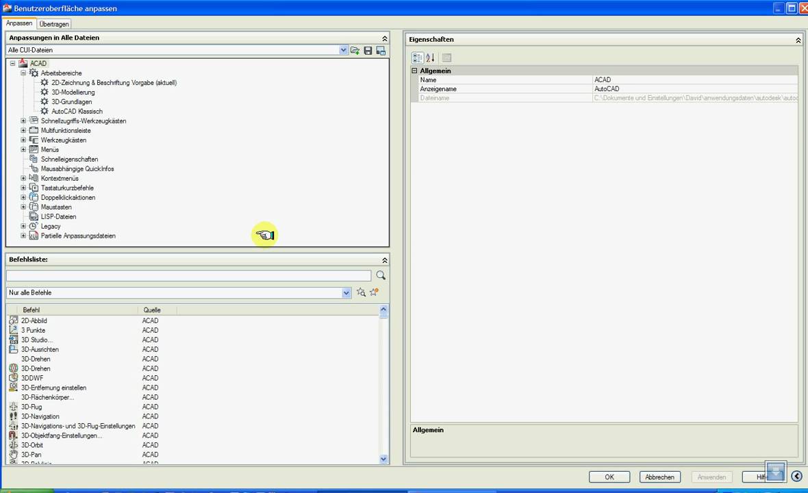 AutoCAD 2011 Tutorial - neuen Befehl erstellen