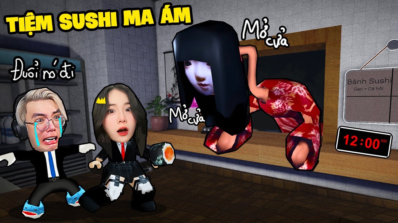 SAMMY VÀ PHONG CẬN MỞ TIỆM SUSHI VÀO LÚC 12H ĐÊM TRONG ROBLOX
