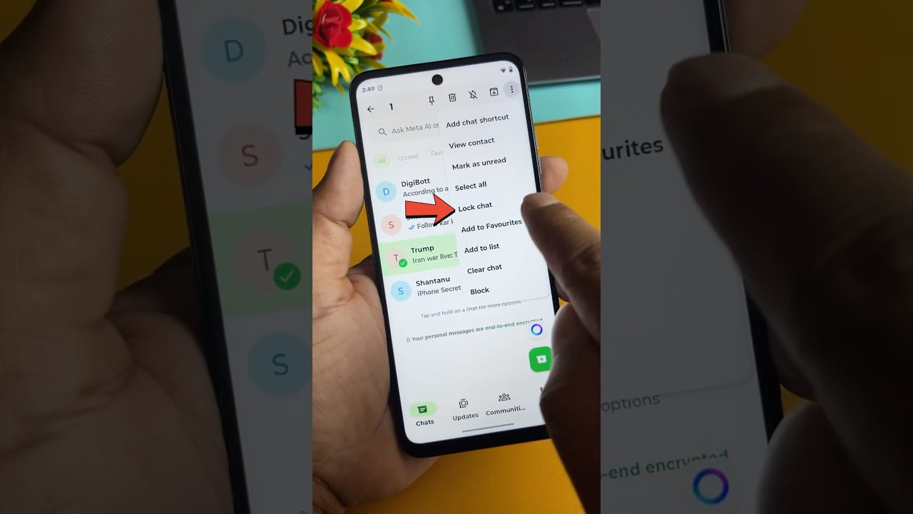 Secret WhatsApp Feature 😱 Lock & Hide WhatsApp Chats Like Pro 📱 #shorts