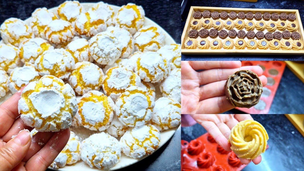 حلويات العيدمحبوبة الجماهير المعلكة ديال السميد والكوك بجميع أسرارها_ حلوة بدون فرن غير بثلاث مكونات