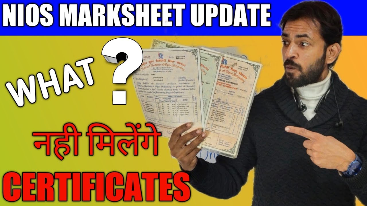 Nios Marksheet Changed 2021 & 2022 || Nios Original Marksheet kaise milti hai || Marksheet Update