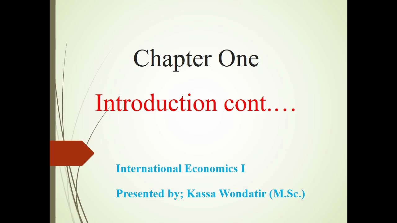 International Economics I Chapter 1 - Lesson 2