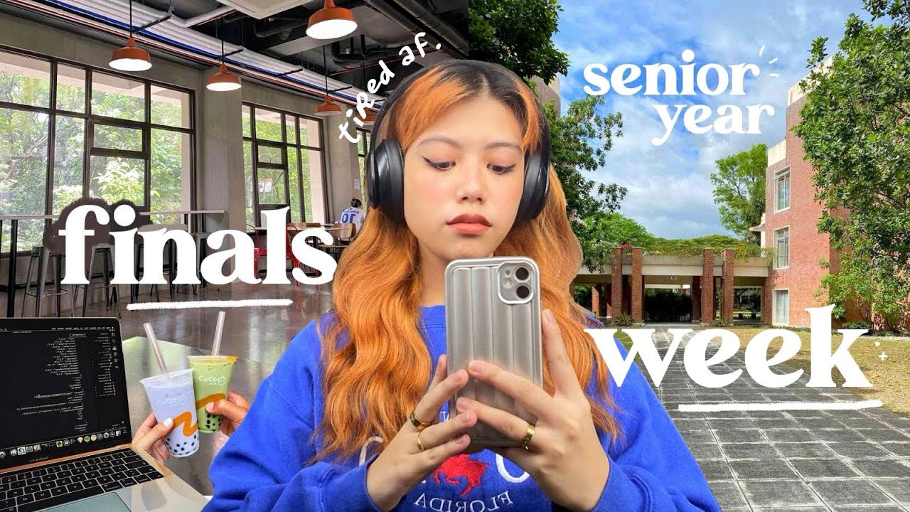 COLLEGE FINALS WEEK 🎧🧠 thesis szn, back on campus, senior year stress
