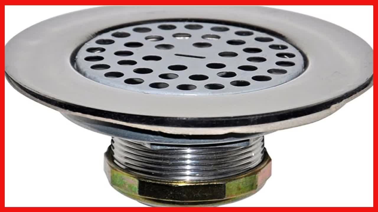 Danco 10644 4 12 Mobile Home Flat Top Shower Drain Strainer, Chrome