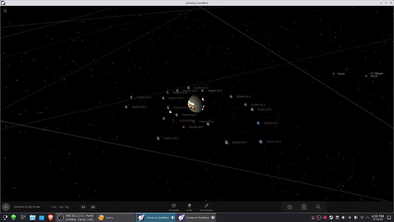 Usando Nova versão de Universe sandbox! @y.eclips3_fera @CaramelNd @RapositaBruxitaYT @JevinTheWolf.