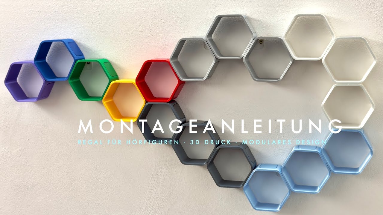 Montageanleitung - Regal f&uuml;r H&ouml;rfiguren - 3D Druck - Modulares Design