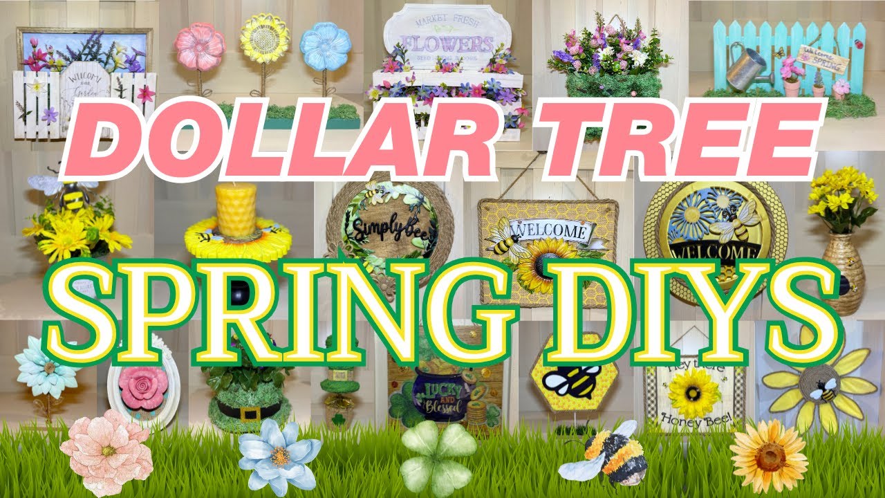 🌸 Crafty Spring 2025! 19 Spring Dollar Tree DIYS: Flowers, Bee & St. Patrick's Day Crafts
