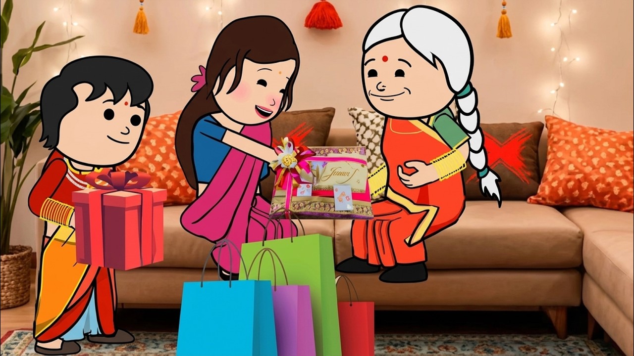 मकर संक्रांति पर भाभी ने ननद की लाज रखी।😡 (ghar ghar ki kahani cartoon me) moral story