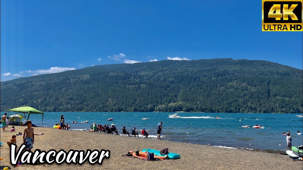 Summer in Vancouver  BC ☀️🏝Walk  in Cultus Lake Park - Canada 🇨🇦 Aug, 2022 [ 4K UHD 60fps ]